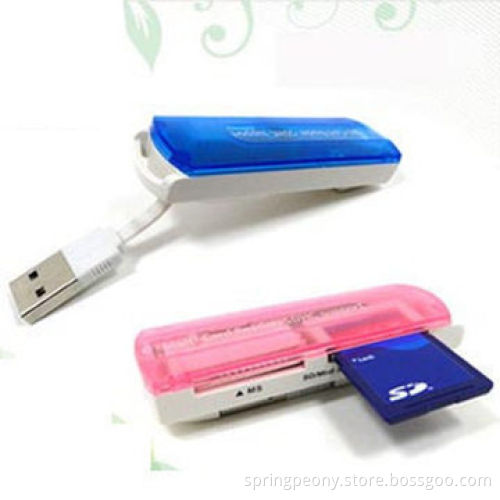 Multiple card reader for microSD/MS/SD card